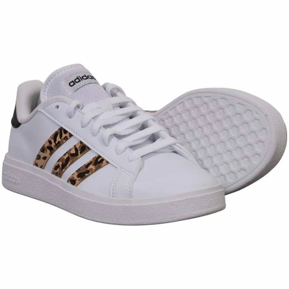 New Adidas Grand Court Dame Sneakers - White/Leo