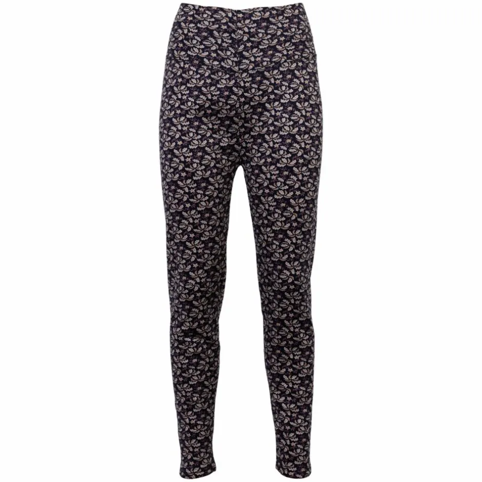 Outlet Anyway Dame Termoleggings m. fleece - Navy med blade