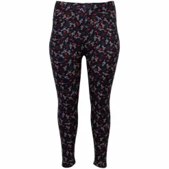 Anyway Dame Termoleggings m. fleece - Navy med print