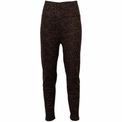 New Anyway Dame Termoleggings m. fleece - Mørk Leopard