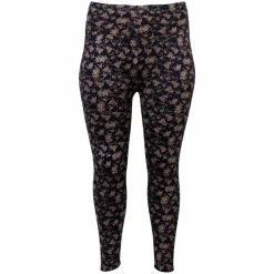 New Anyway Dame Termoleggings m. fleece - Navy/blomster