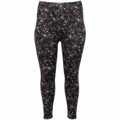 Online Anyway Dame Termoleggings m. fleece - Sort/Brun blomst
