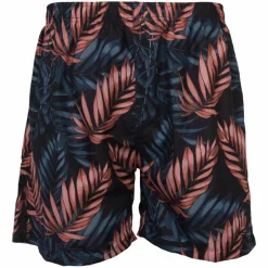 New Anyway Herre Badeshorts - Black/Leaves