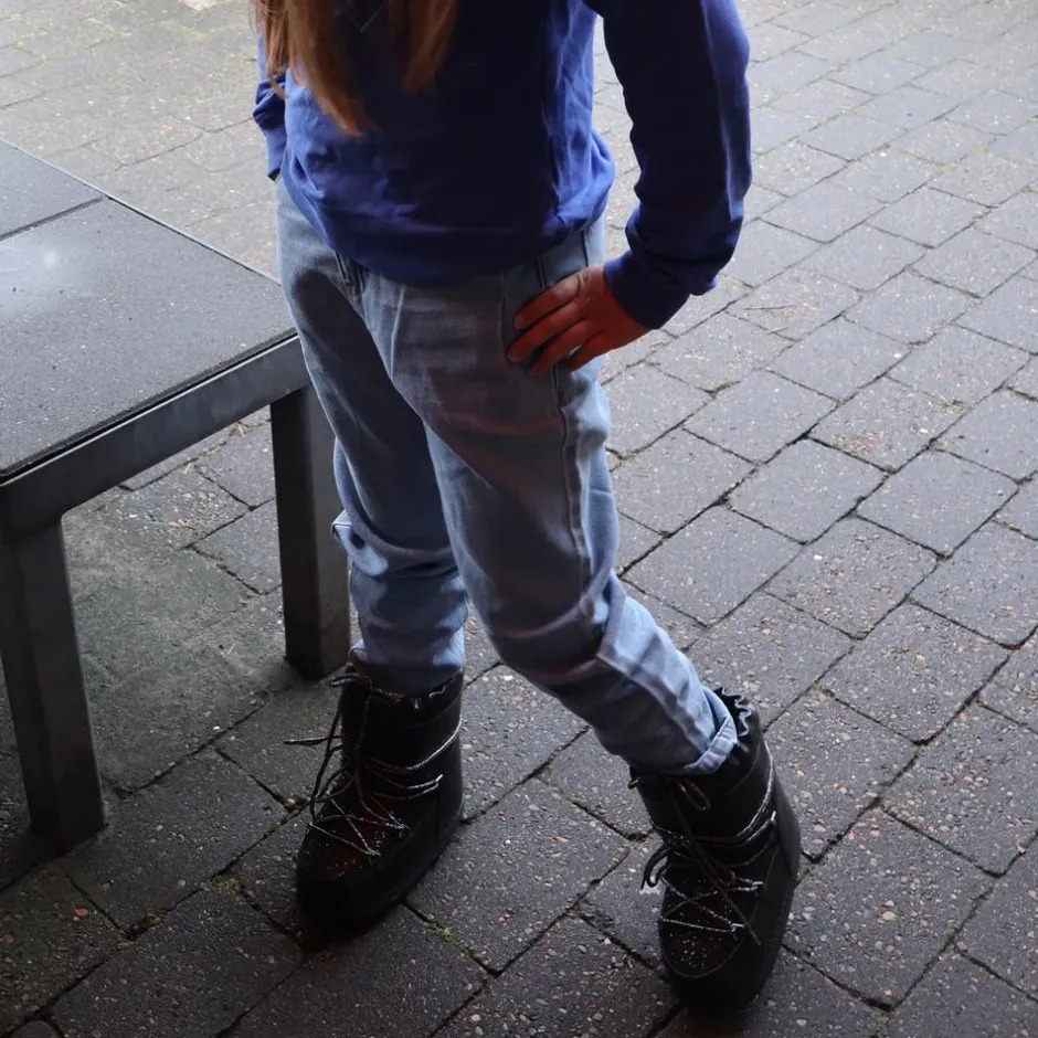 Sale Anyway Snow Boots Glitter Pige Vinterstøvler - Black Glitter