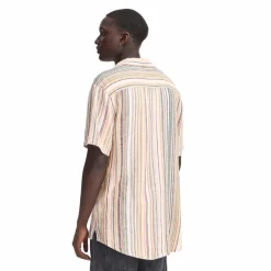 Online Blend Akis Herre Kortærmet skjorte i hørmix - Oil Green