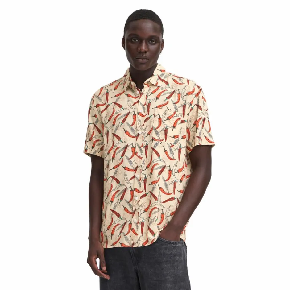 Best Blend Balder Herre Kortærmet skjorte - Bleached Sand