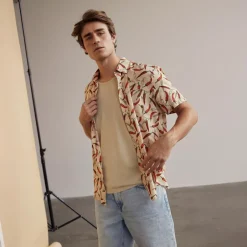 Best Blend Balder Herre Kortærmet skjorte - Bleached Sand