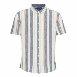 Outlet Blend Bobby Herre Kortærmet skjorte i hørmix - Snow White
