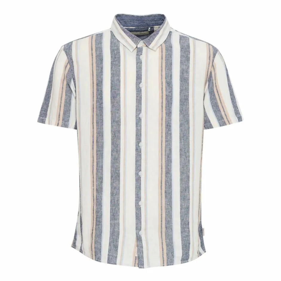 Outlet Blend Bobby Herre Kortærmet skjorte i hørmix - Snow White