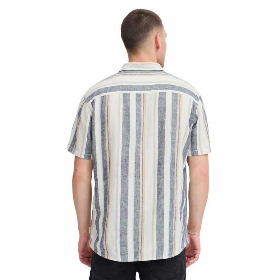 Outlet Blend Bobby Herre Kortærmet skjorte i hørmix - Snow White