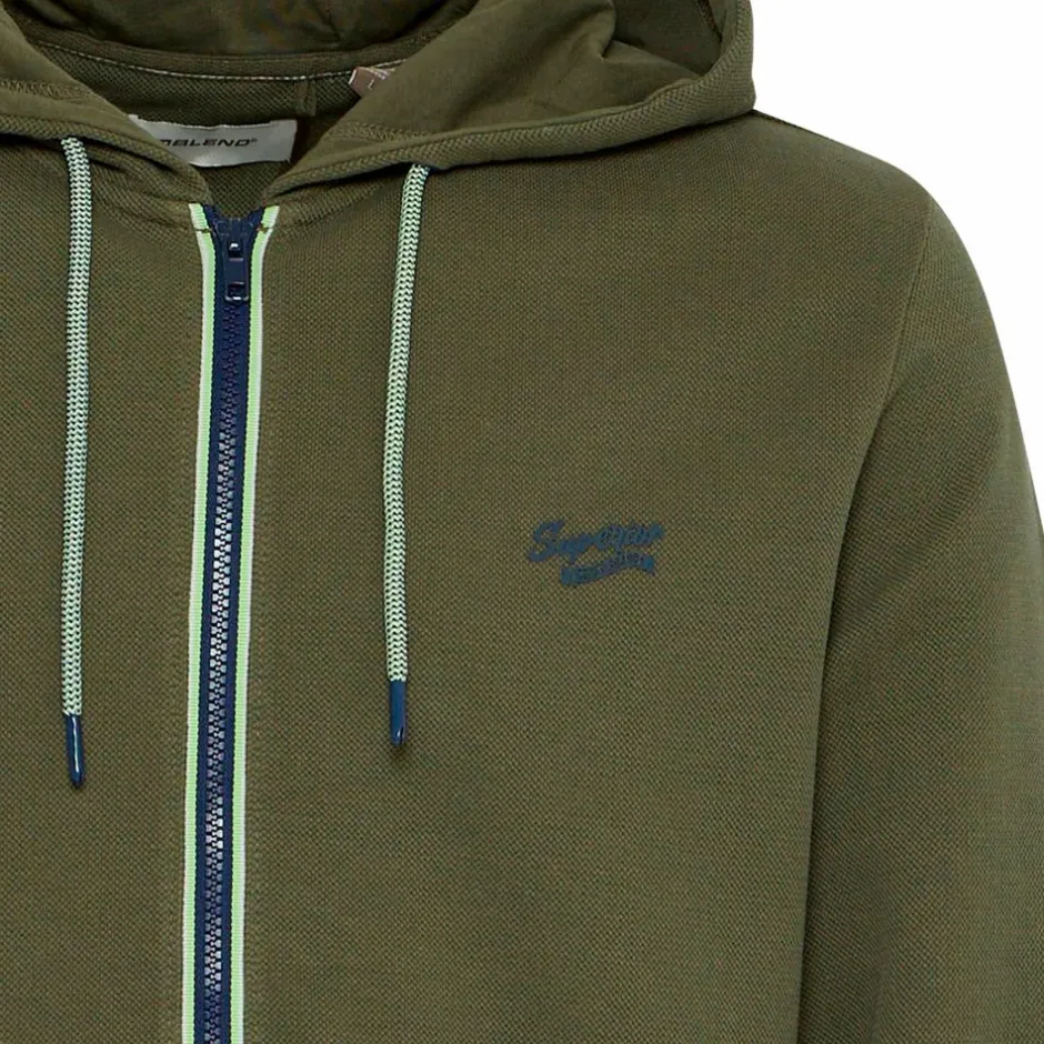 New Blend Herre Hættetrøje - Olive Night