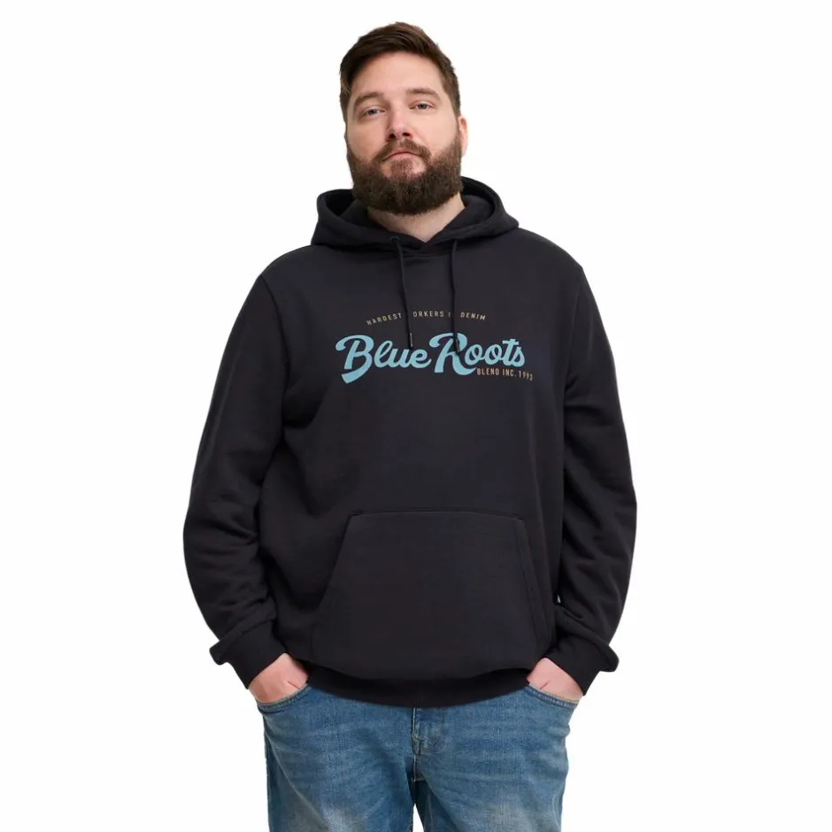 Blend Herre Hættetrøje Plus Size - Black