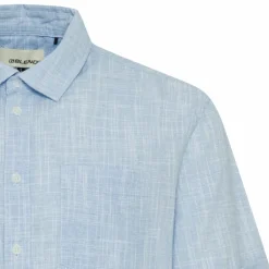 Clearance Blend Herre Kortærmet skjorte Plus Size - Aqua Sky