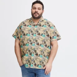 Discount Blend Herre Kortærmet skjorte Plus Size - Crockery