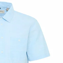 New Blend Herre Kortærmet skjorte - Blue Bell