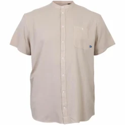 Discount Blend Herre Kortærmet skjorte i hørmix Plus Size - Oyster Grey