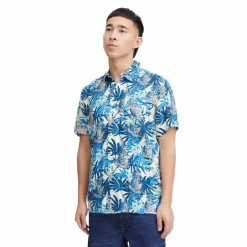 New Blend Herre Kortærmet skjorte - Dress Blues