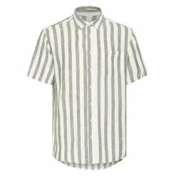 Clearance Blend Herre Kortærmet skjorte - Duck Green