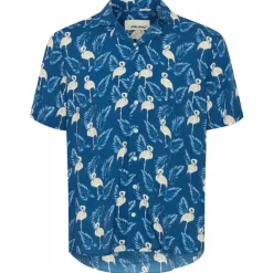 Hot Blend Herre Kortærmet skjorte - Navy Peony