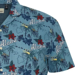 Hot Blend Herre Kortærmet skjorte Plus Size - Captain's Blue