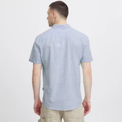 Best Blend Herre Kortærmet skjorte - Nebulas Blue