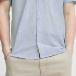 Best Blend Herre Kortærmet skjorte - Nebulas Blue