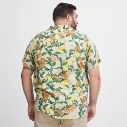 Hot Blend Herre Kortærmet skjorte Plus Size - Oyster Grey