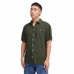 Hot Blend Herre Kortærmet skjorte - Forest Night