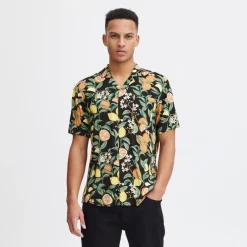 Outlet Blend Herre Kortærmet skjorte - Black