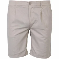 Hot Blend Herre Shorts i hørmix Plus Size - Oyster Grey