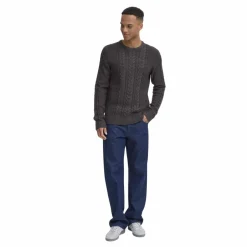 Clearance Blend Herre Striktrøje - Charcoal Mix