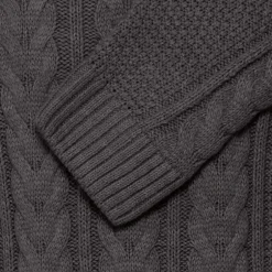 Clearance Blend Herre Striktrøje - Charcoal Mix