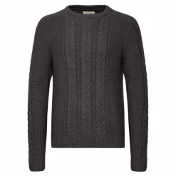 Clearance Blend Herre Striktrøje - Charcoal Mix