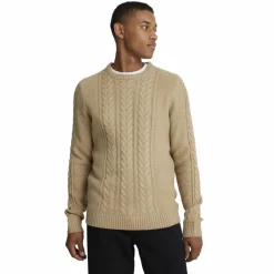 Clearance Blend Herre Striktrøje - Oyster Gray