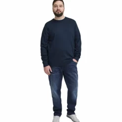 Outlet Blend Herre Striktrøje Plus Size - Dress Blues
