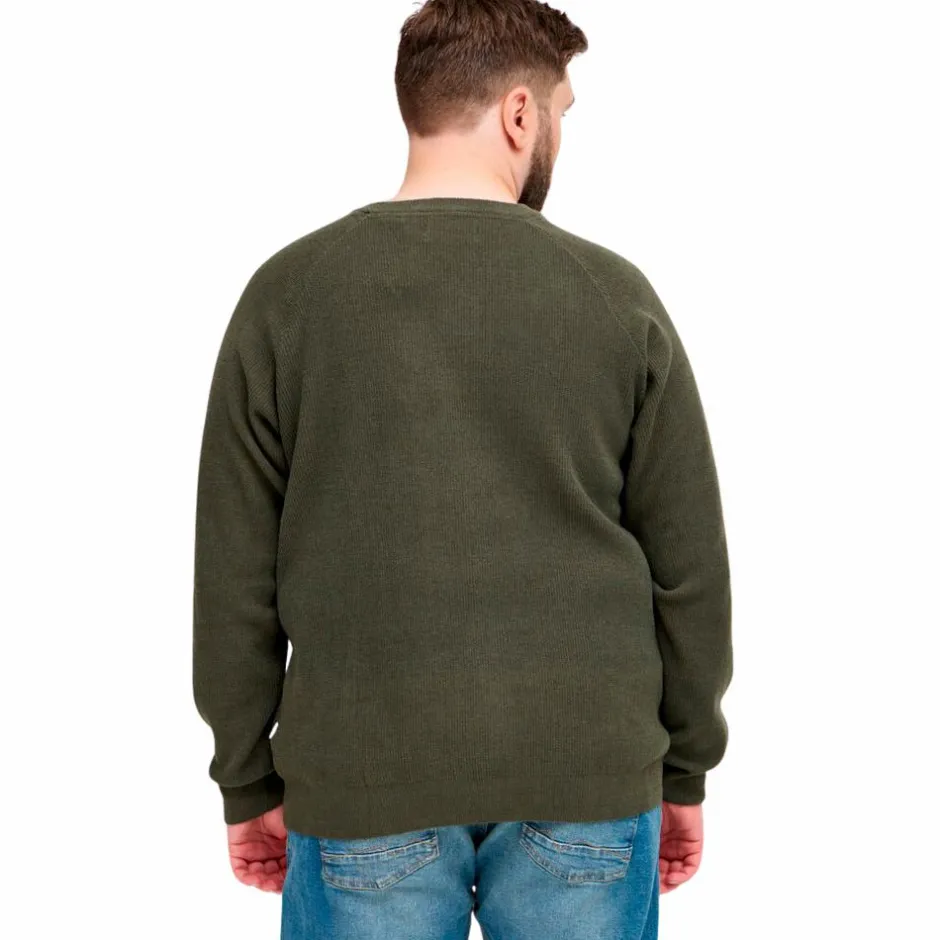 Outlet Blend Herre Striktrøje Plus Size - Forest Night
