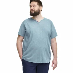Clearance Blend Herre T-shirt Plus Size - Dusty Blue