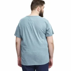 Clearance Blend Herre T-shirt Plus Size - Dusty Blue