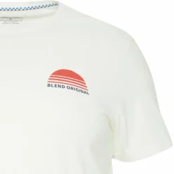 Sale Blend Herre T-shirt Plus Size - Snow White