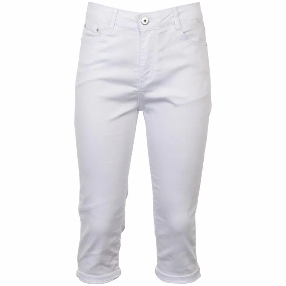 BS Jeans Dame Capri - White