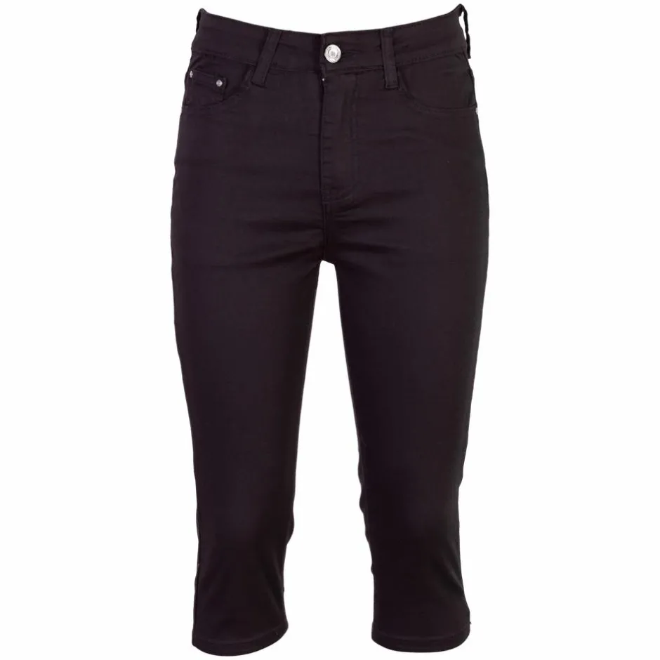 Discount BS Jeans Dame Capri Plus Size - Sort