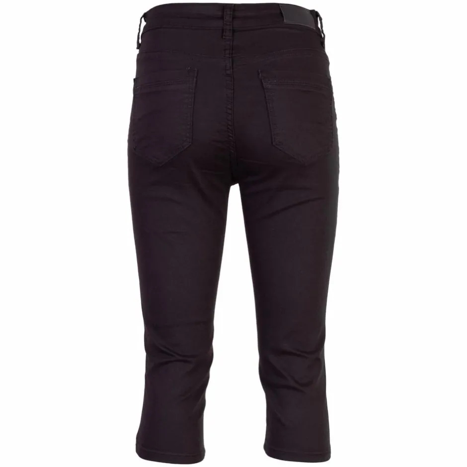 Discount BS Jeans Dame Capri Plus Size - Sort