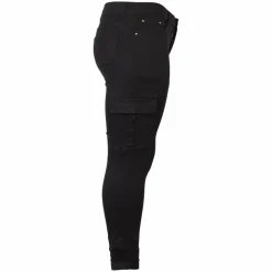 BS Jeans Dame Cargobukser Plus Size - Sort
