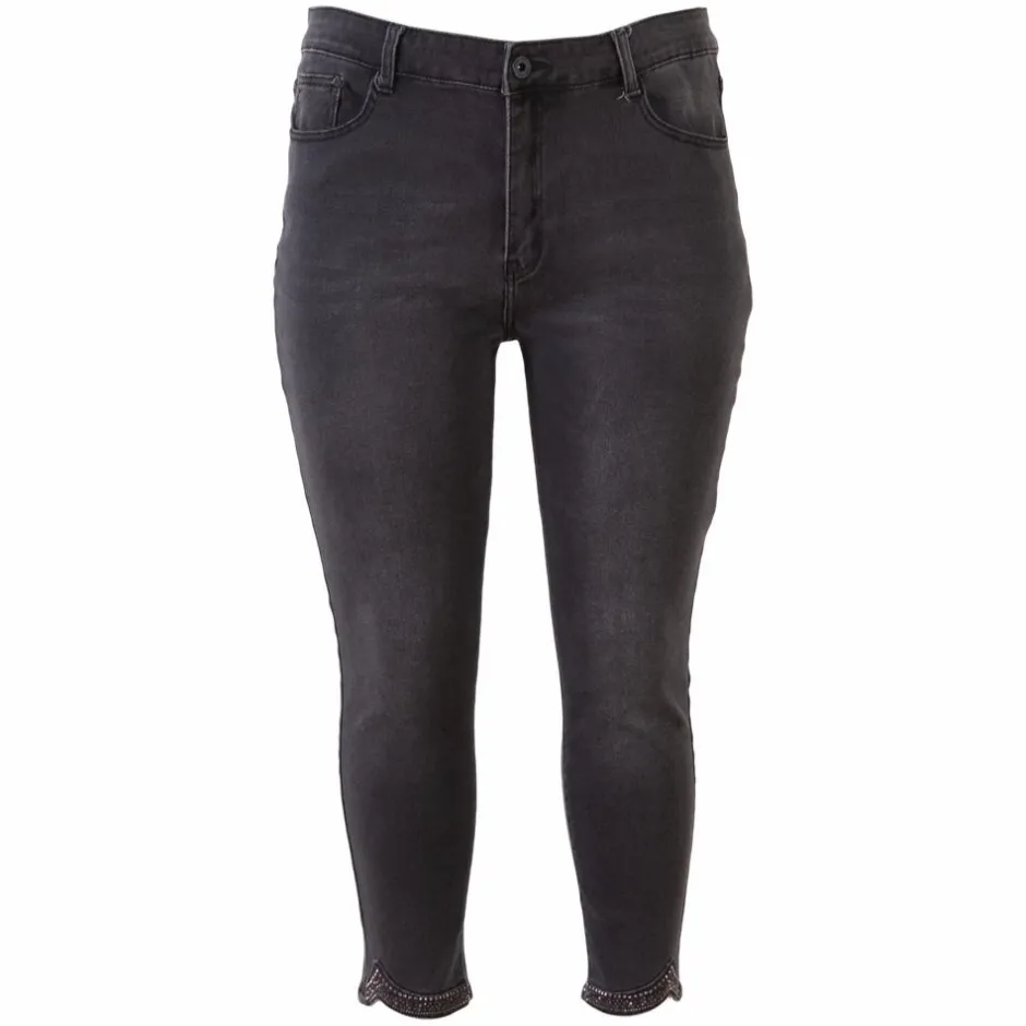 Online BS Jeans Dame Jeans Plus Size - Denim Dark Grey