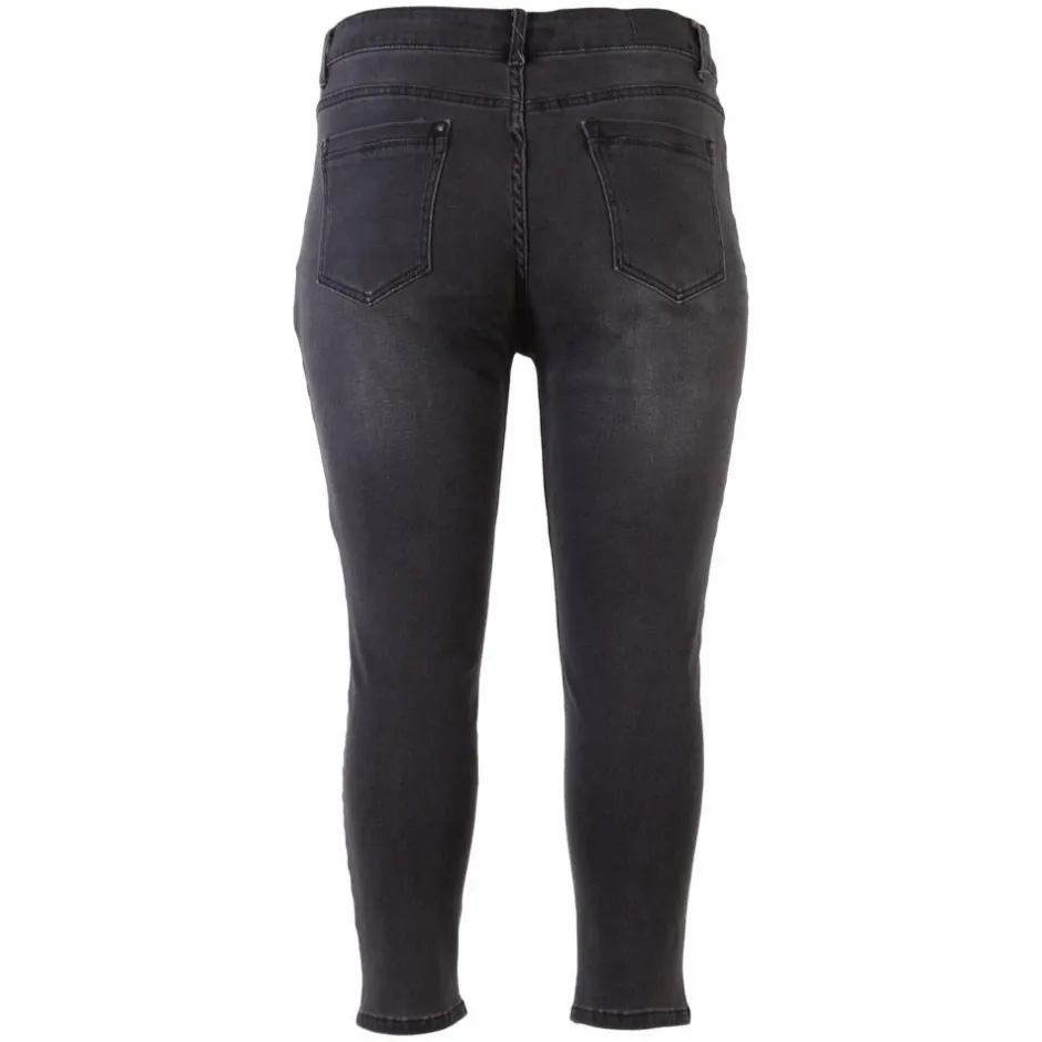 Online BS Jeans Dame Jeans Plus Size - Denim Dark Grey