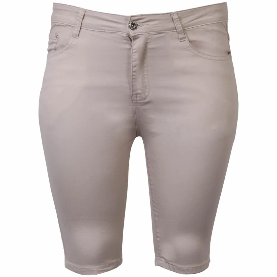 Online BS Jeans Dame Shorts Plus Size - Beige