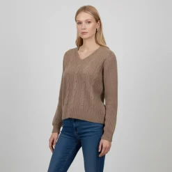 Outlet By B Dame Striktrøje - Mandorla