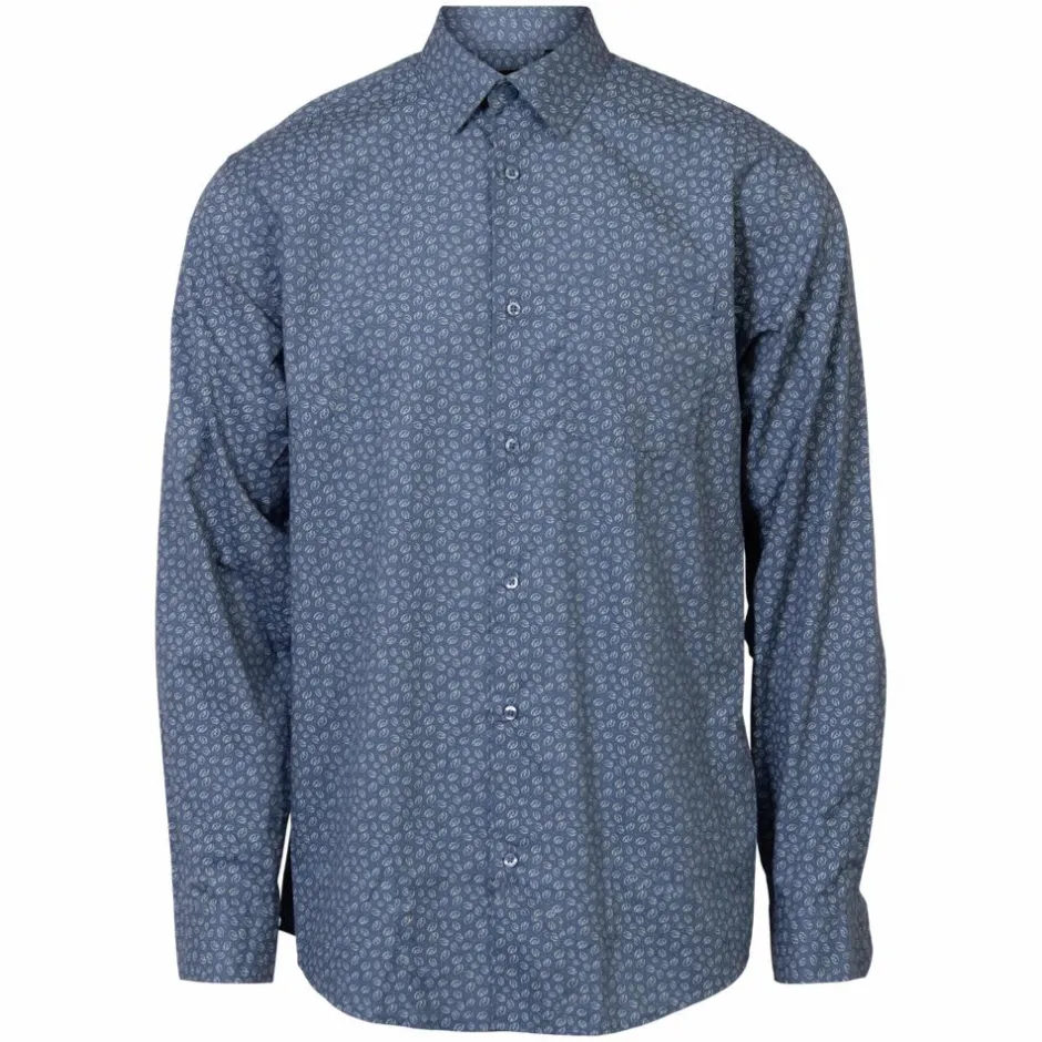 Best Carnét Ash Herre Skjorte Plus Size - Coronet Blue