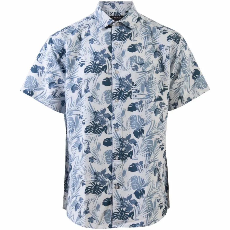 Hot Carnét Bernhard Herre Kortærmet skjorte - Blue Heaven