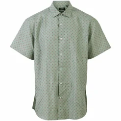 Clearance Carnét Bernhard Herre Kortærmet skjorte - Iceberg Green